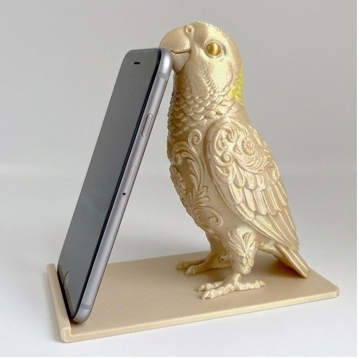 キエリボウシインコのスマホスタンド 1枚目