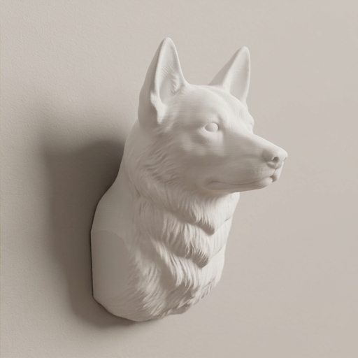 秋田犬のルネサンス肖像画壁掛けレリーフ(2枚目)