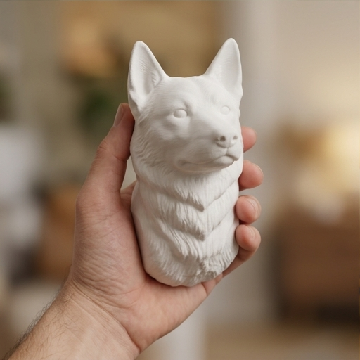 秋田犬のルネサンス肖像画壁掛けレリーフ(4枚目)