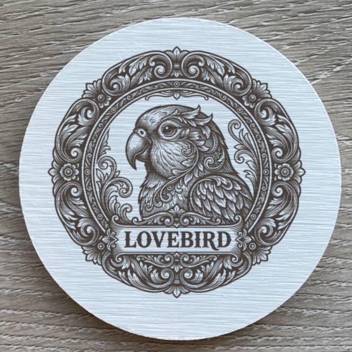 コザクラインコのルネサンス肖像画コースターセット(2枚目)