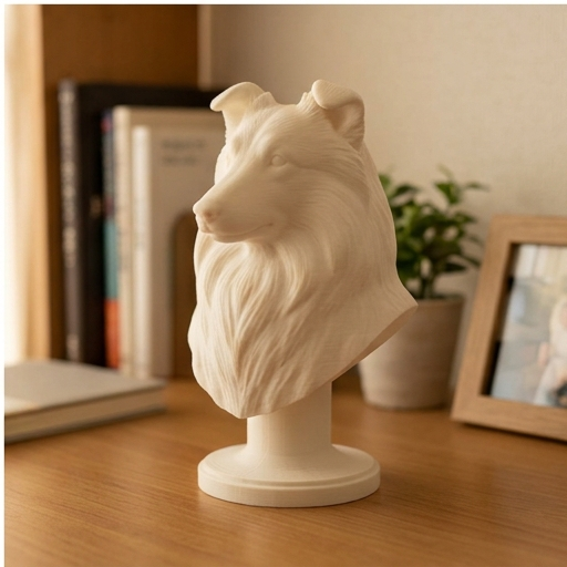 シェットランドシープドッグの胸像 1枚目