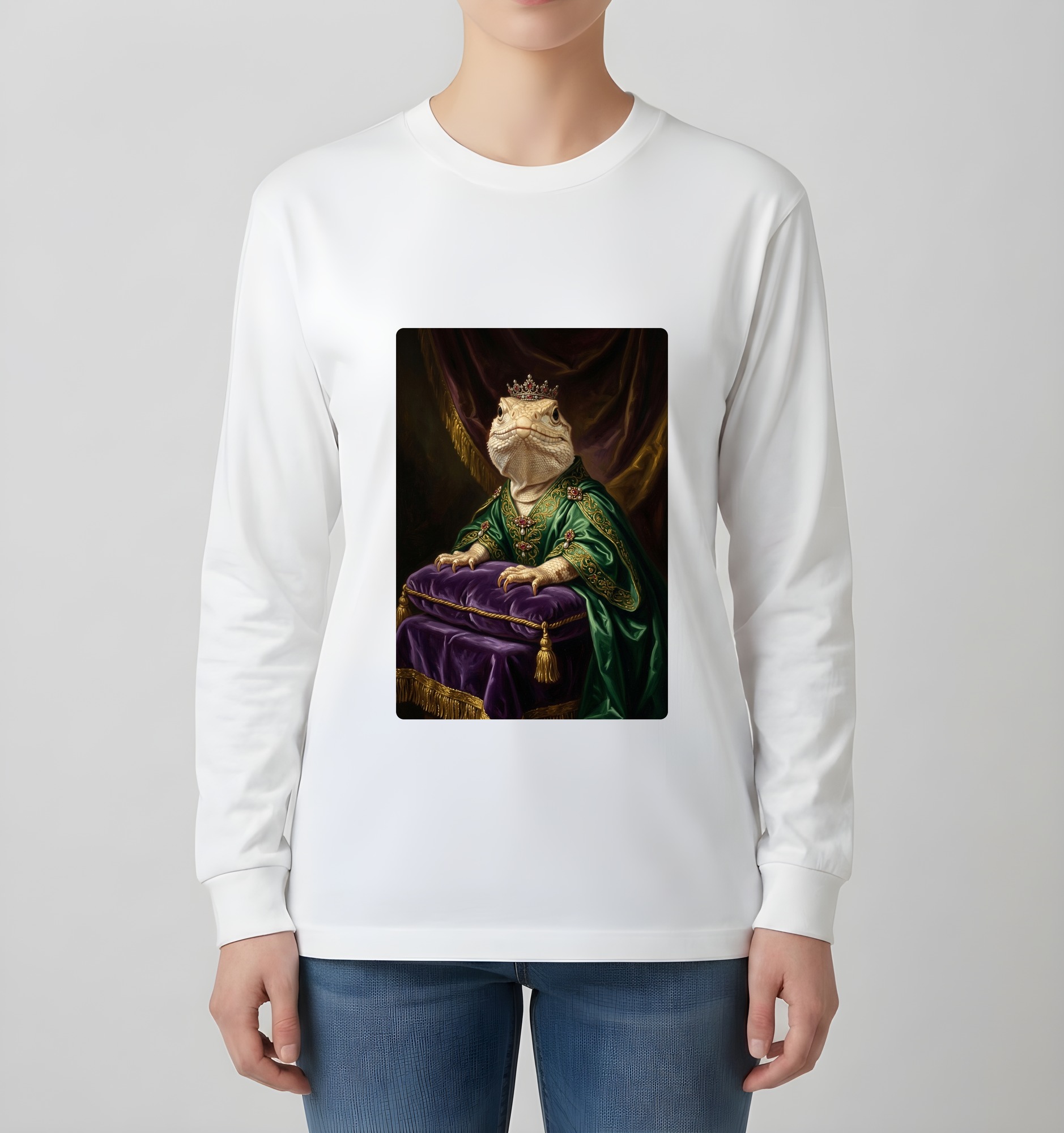 サバクイグアナの長袖Tシャツ 4枚目