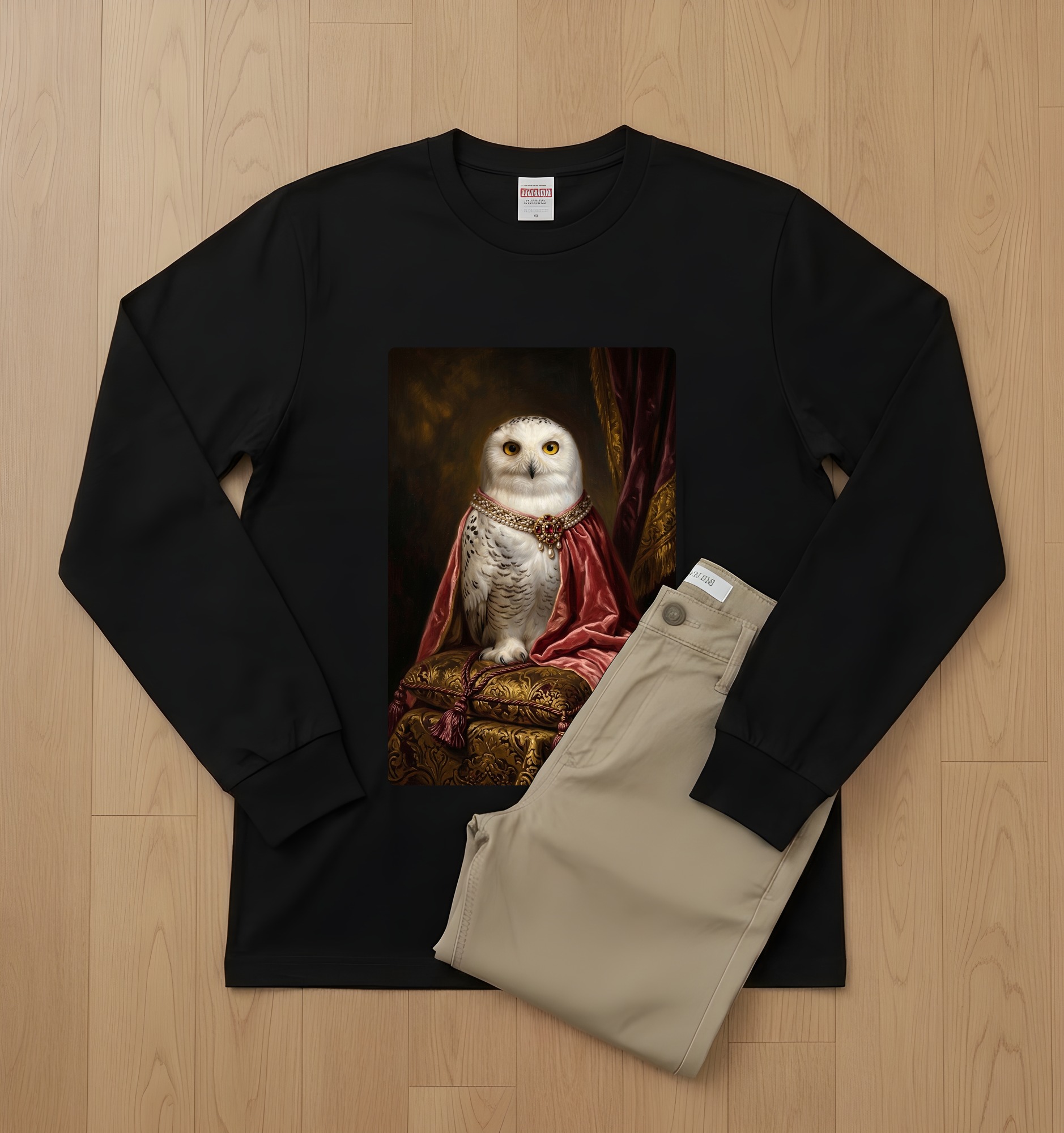 シロフクロウの長袖Tシャツ 2枚目