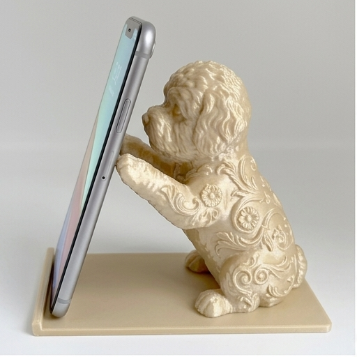 ビションフリーゼのスマホスタンド 1枚目