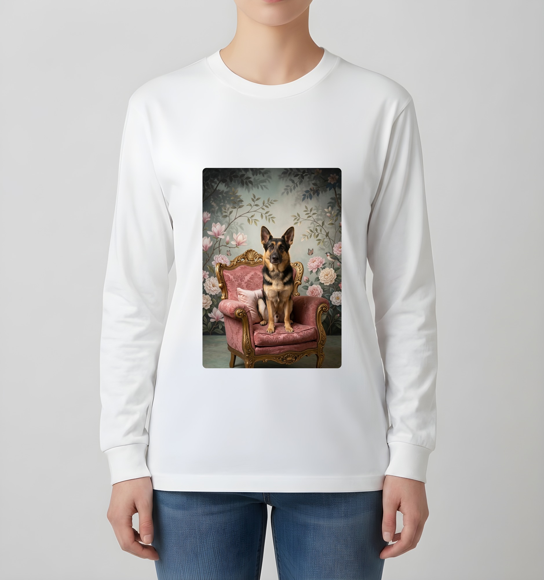 ジャーマンシェパードの長袖Tシャツ 4枚目