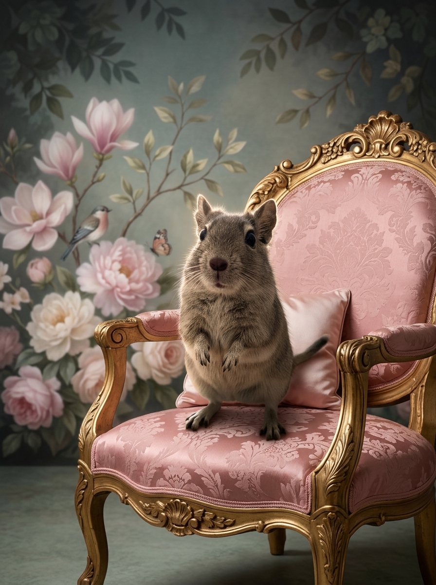 デグーの額装プリント 4枚目