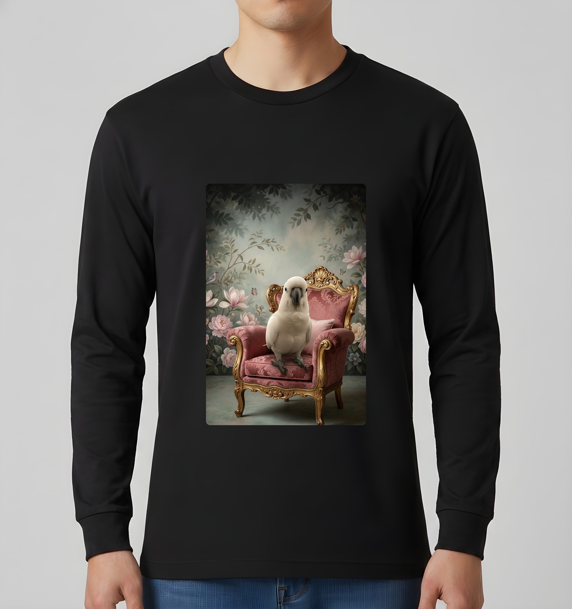キバタンの長袖Tシャツ 3枚目