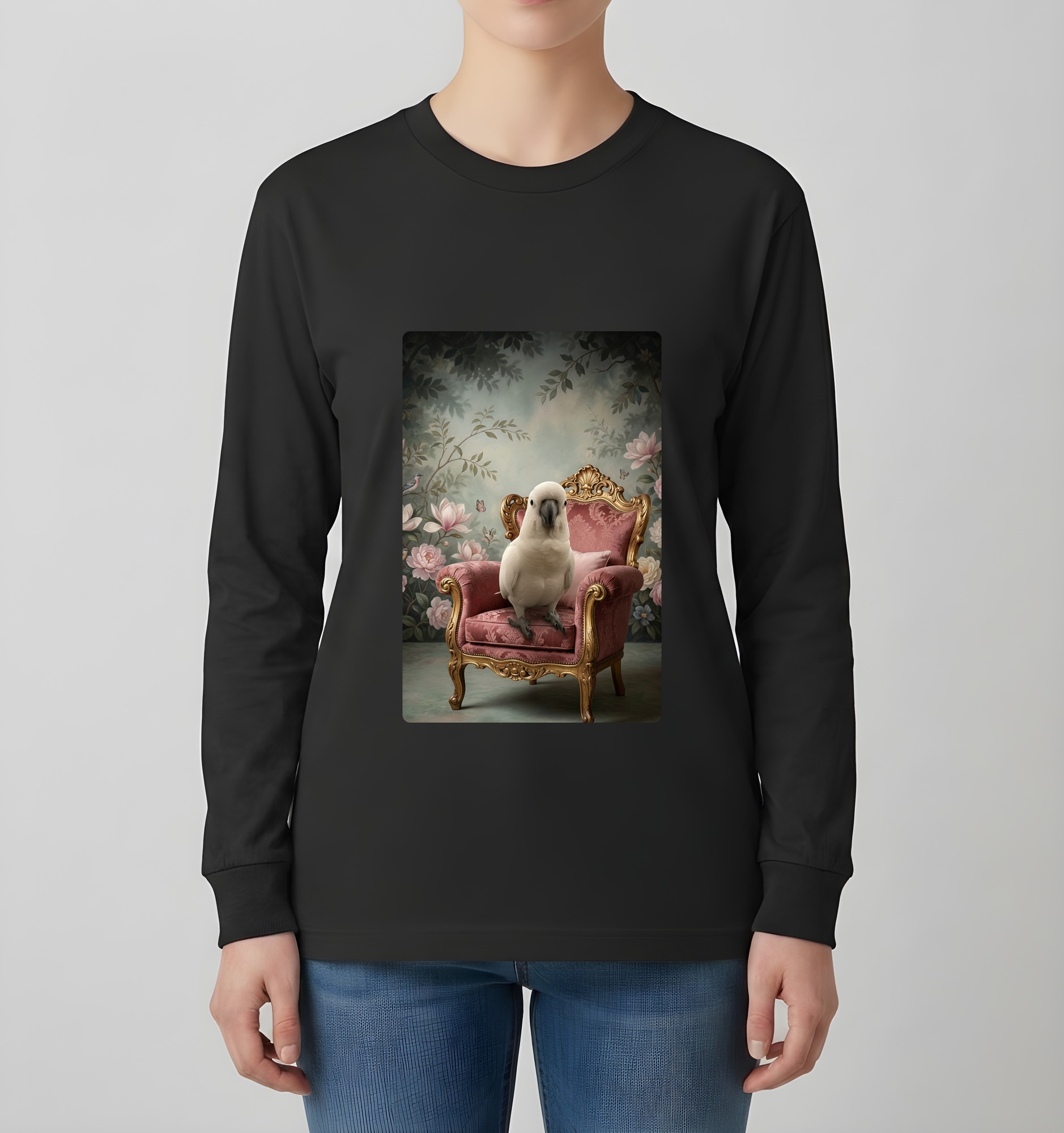 キバタンの長袖Tシャツ 4枚目