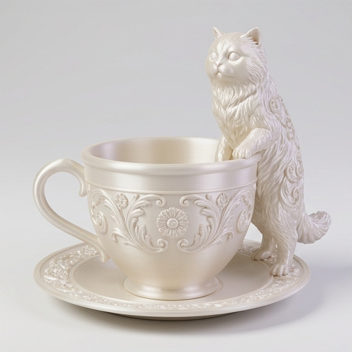 ペルシャ猫のアクセサリートレイ 3枚目