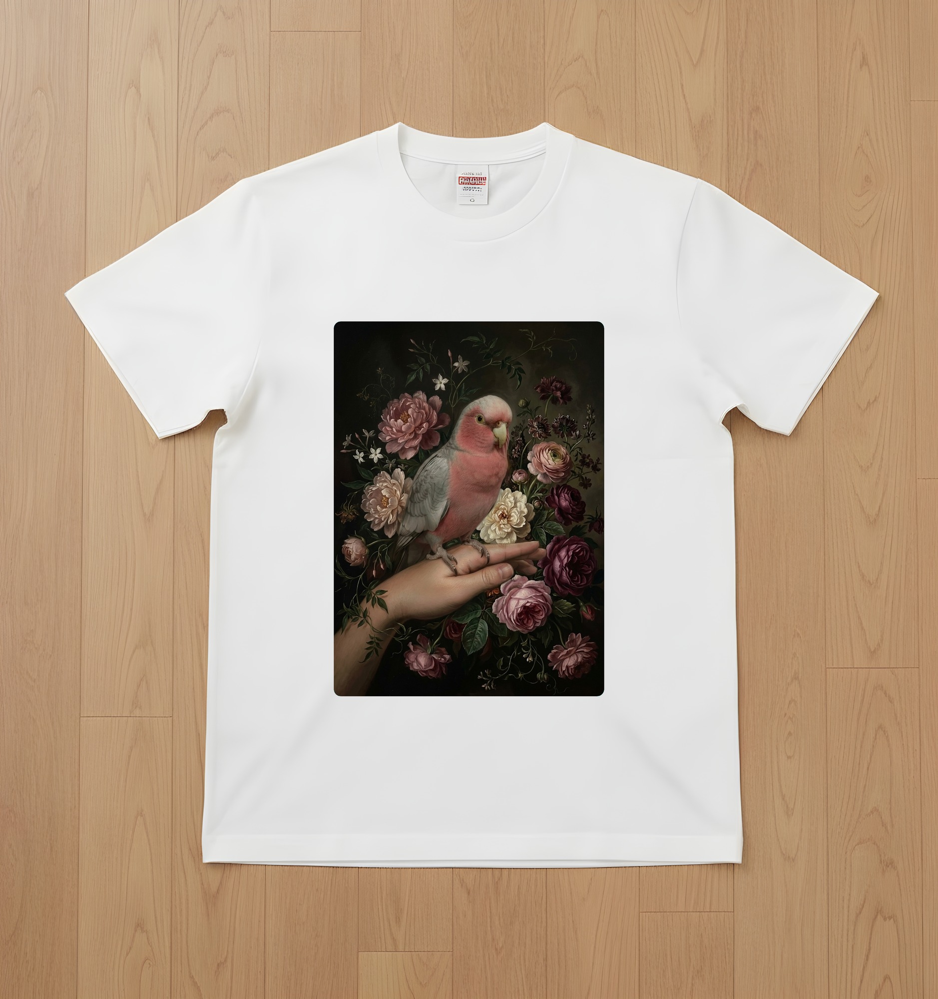 モモイロインコのTシャツ 1枚目