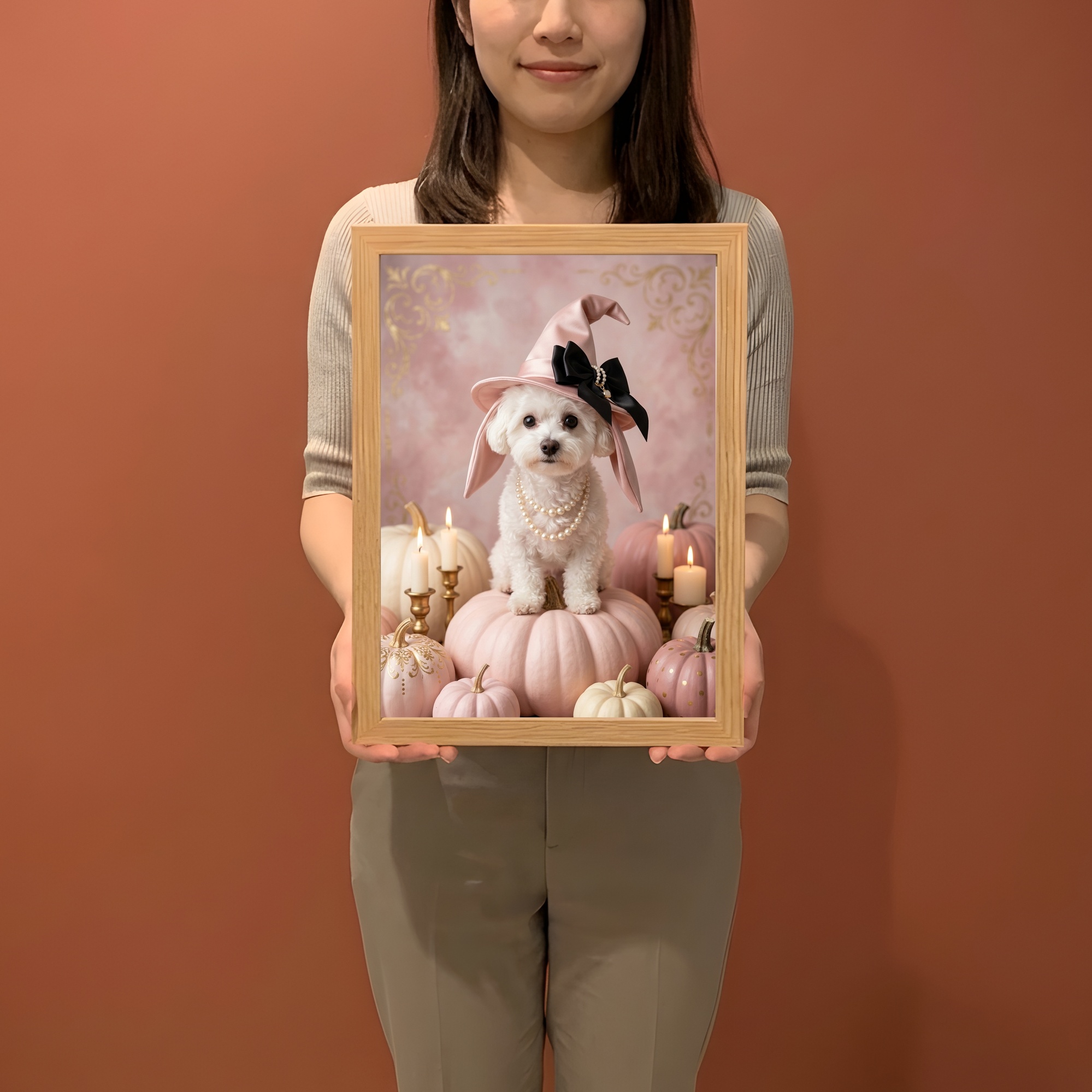 ビションフリーゼの額装プリント 2枚目