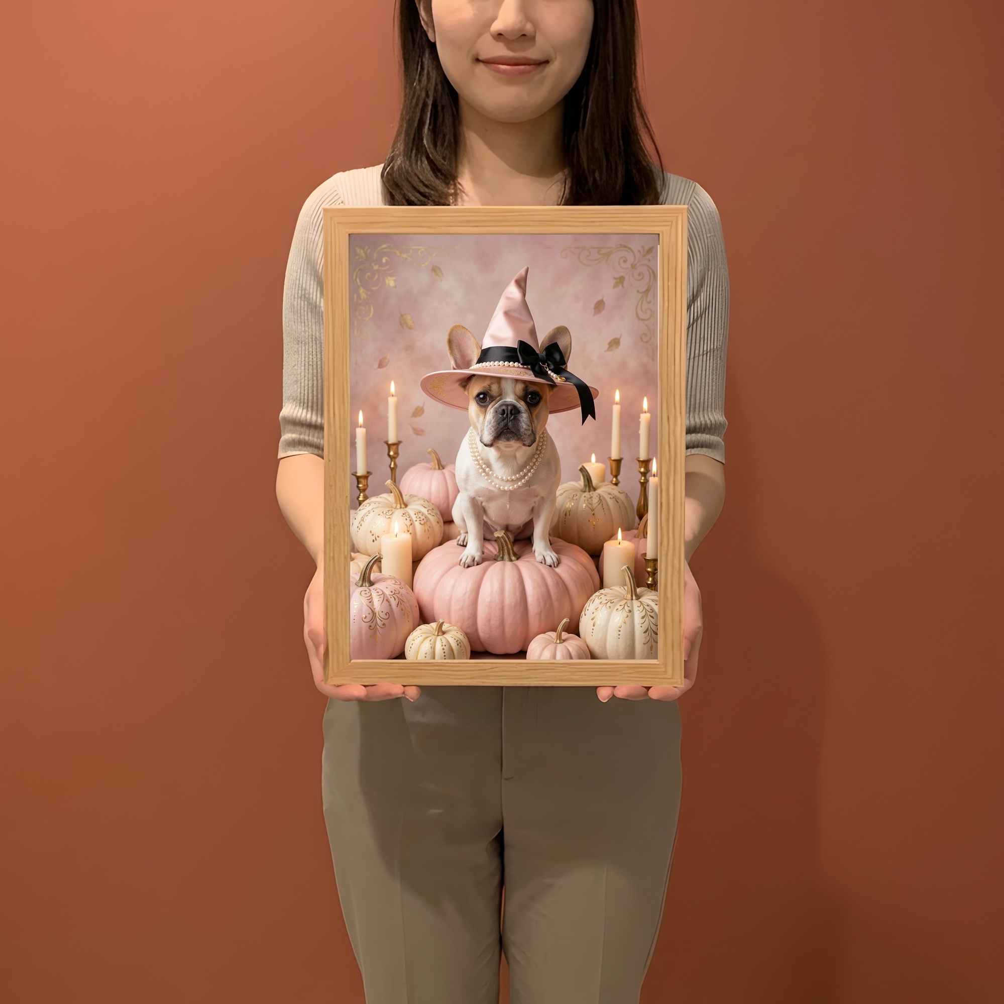 フレンチブルドッグの額装プリント 2枚目