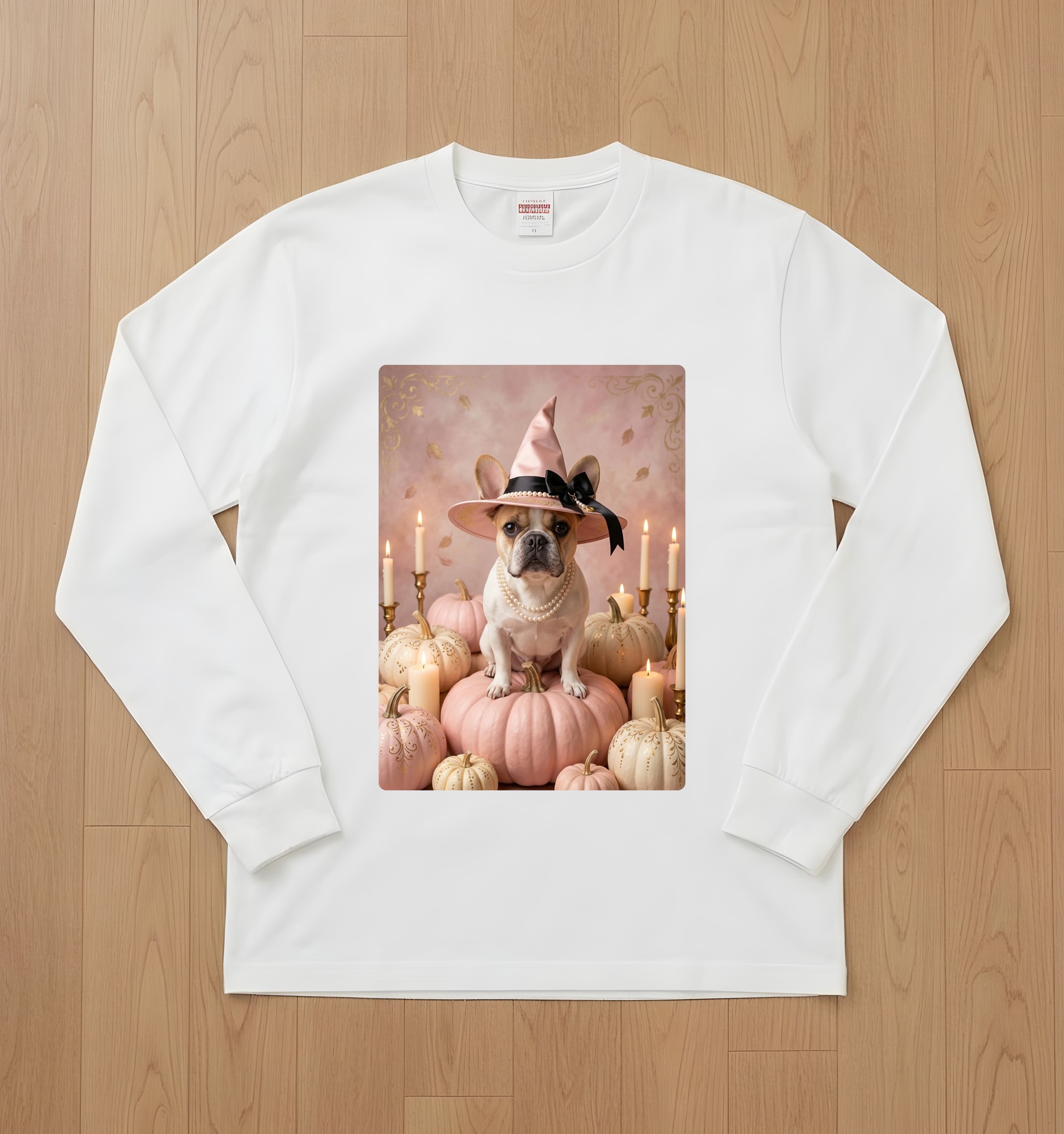 フレンチブルドッグの長袖Tシャツ 1枚目