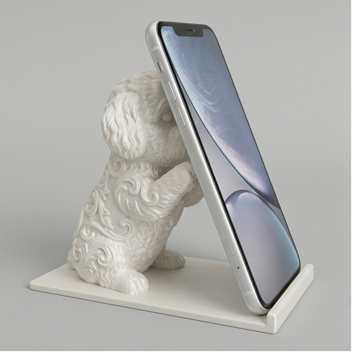 ビションフリーゼのスマホスタンド 1枚目