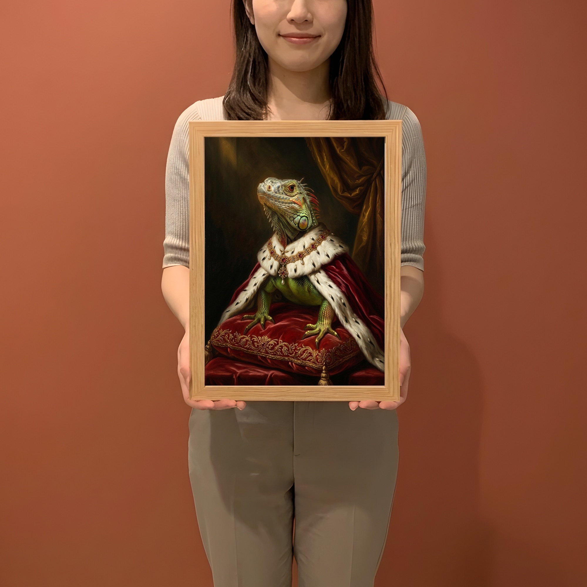 グリーンイグアナの額装プリント 2枚目