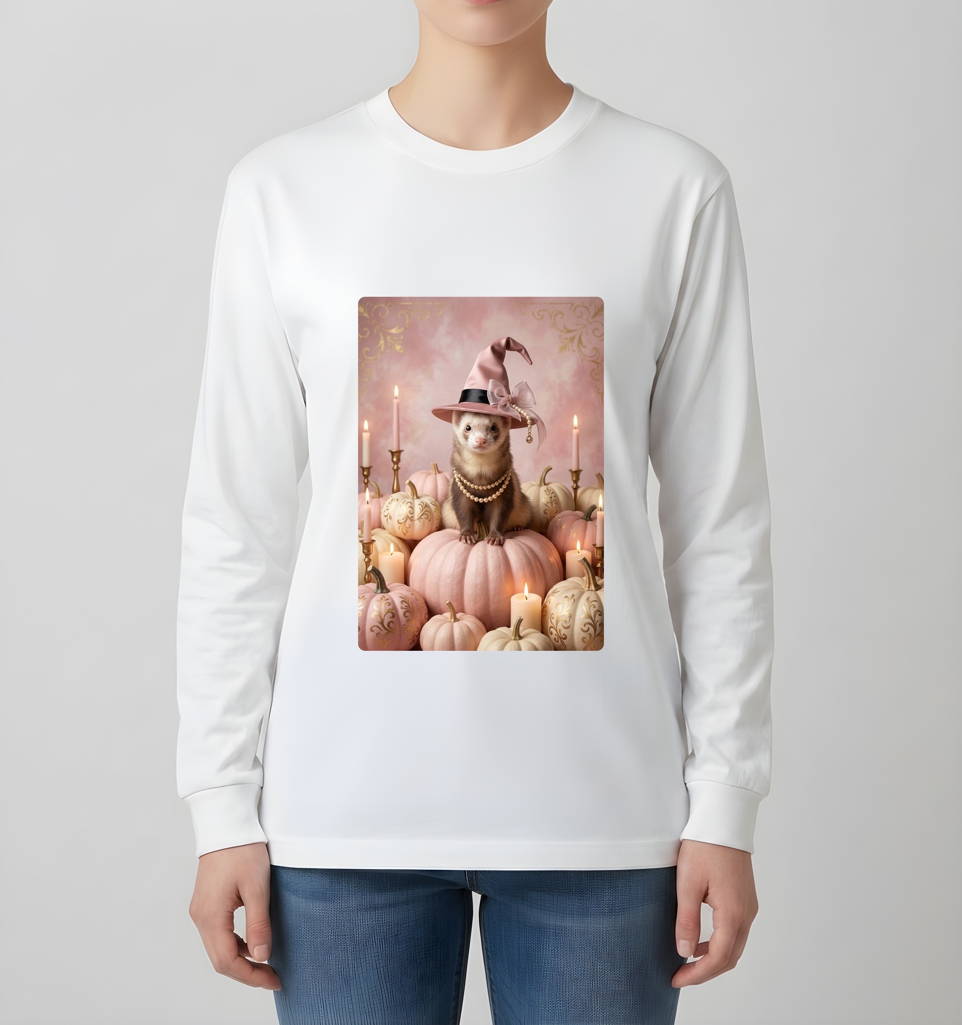フェレットの長袖Tシャツ 4枚目