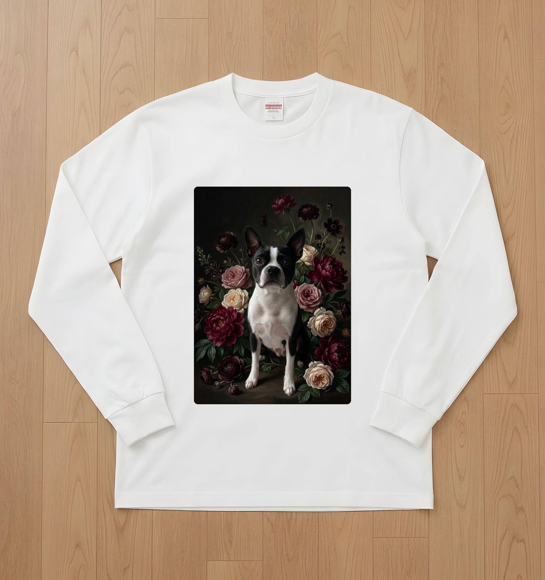 ボストンテリアの長袖Tシャツ 1枚目
