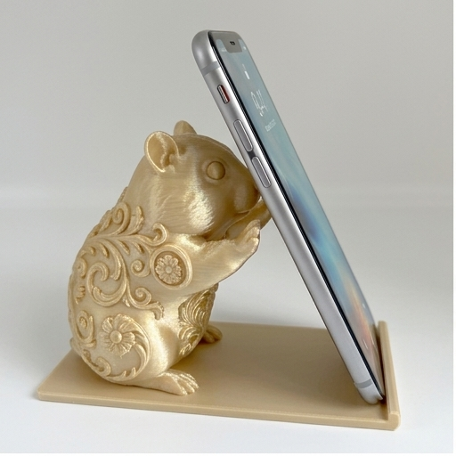 プディングハムスターのスマホスタンド 1枚目