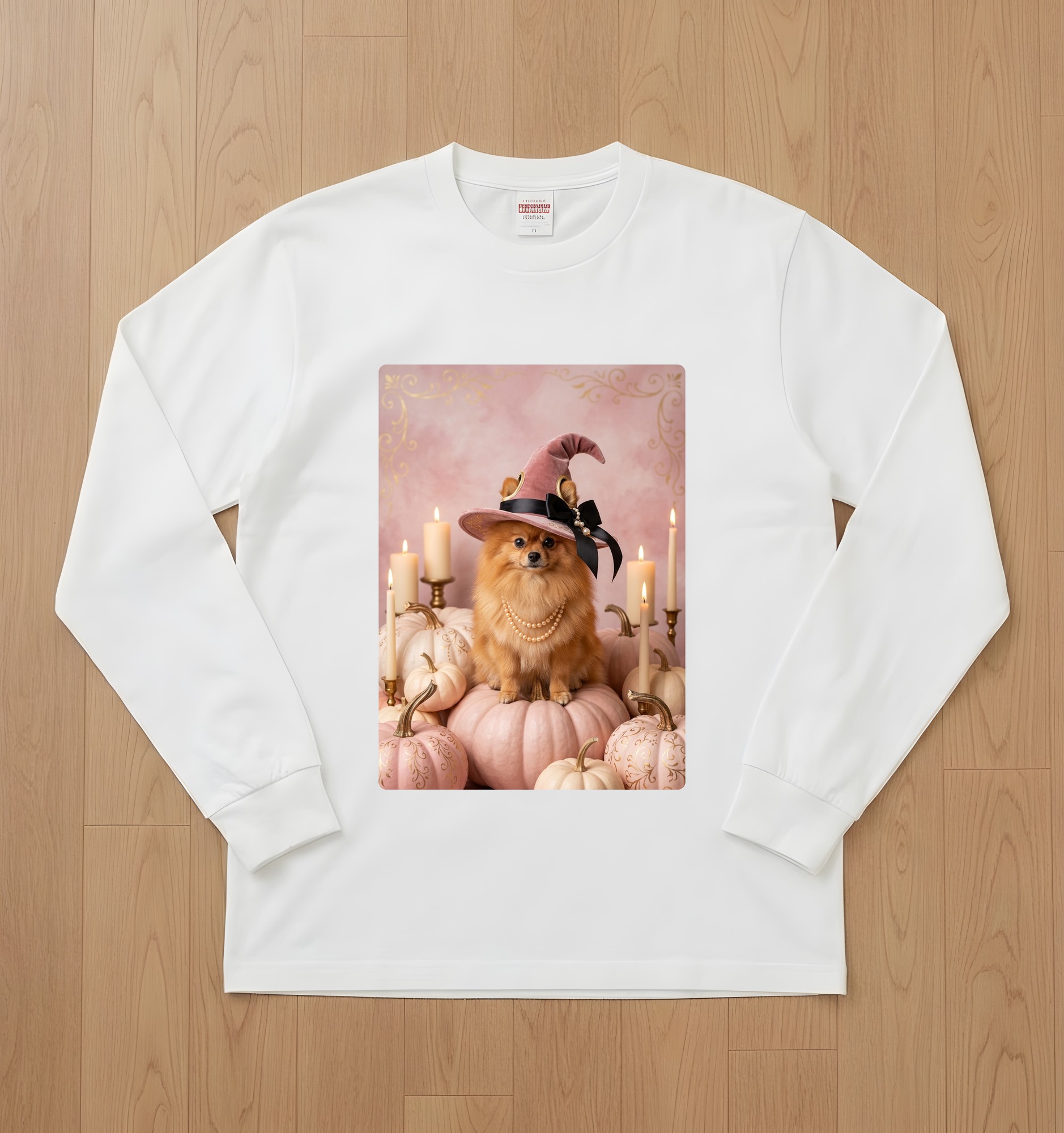 ポメラニアンの長袖Tシャツ 1枚目