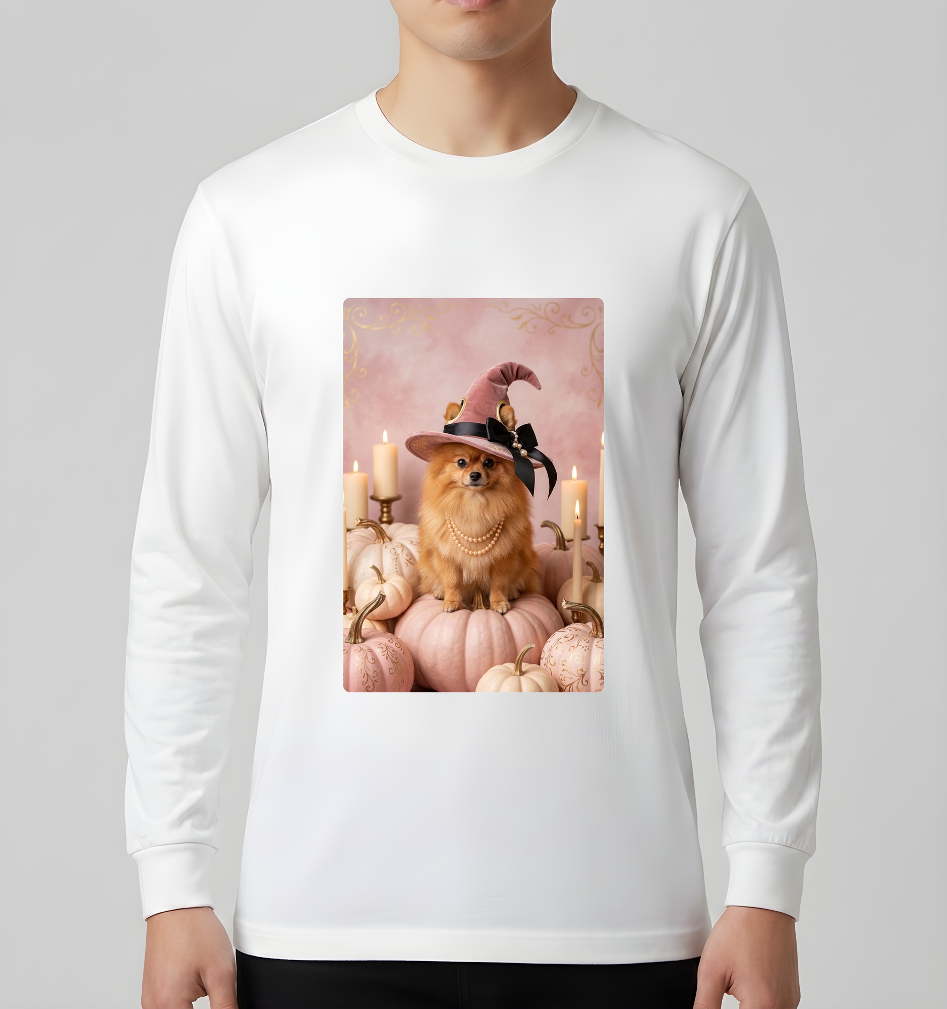 ポメラニアンの長袖Tシャツ 3枚目