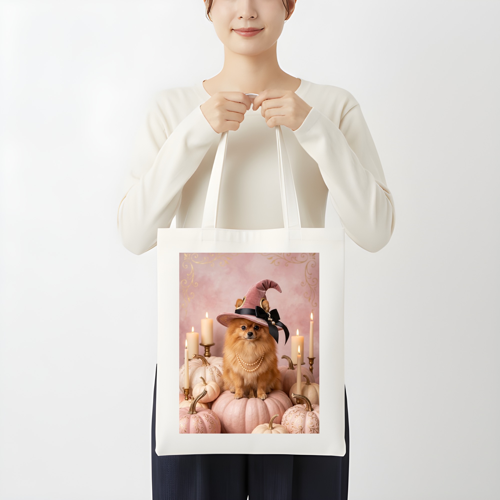ポメラニアンのトートバッグ 3枚目
