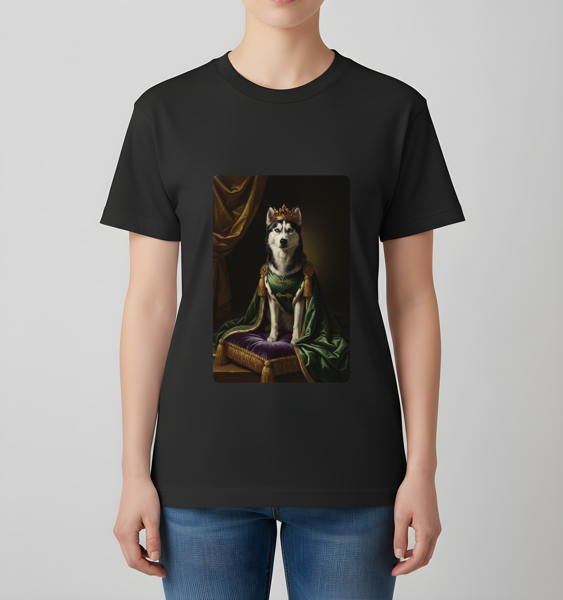 シベリアンハスキーのTシャツ 4枚目