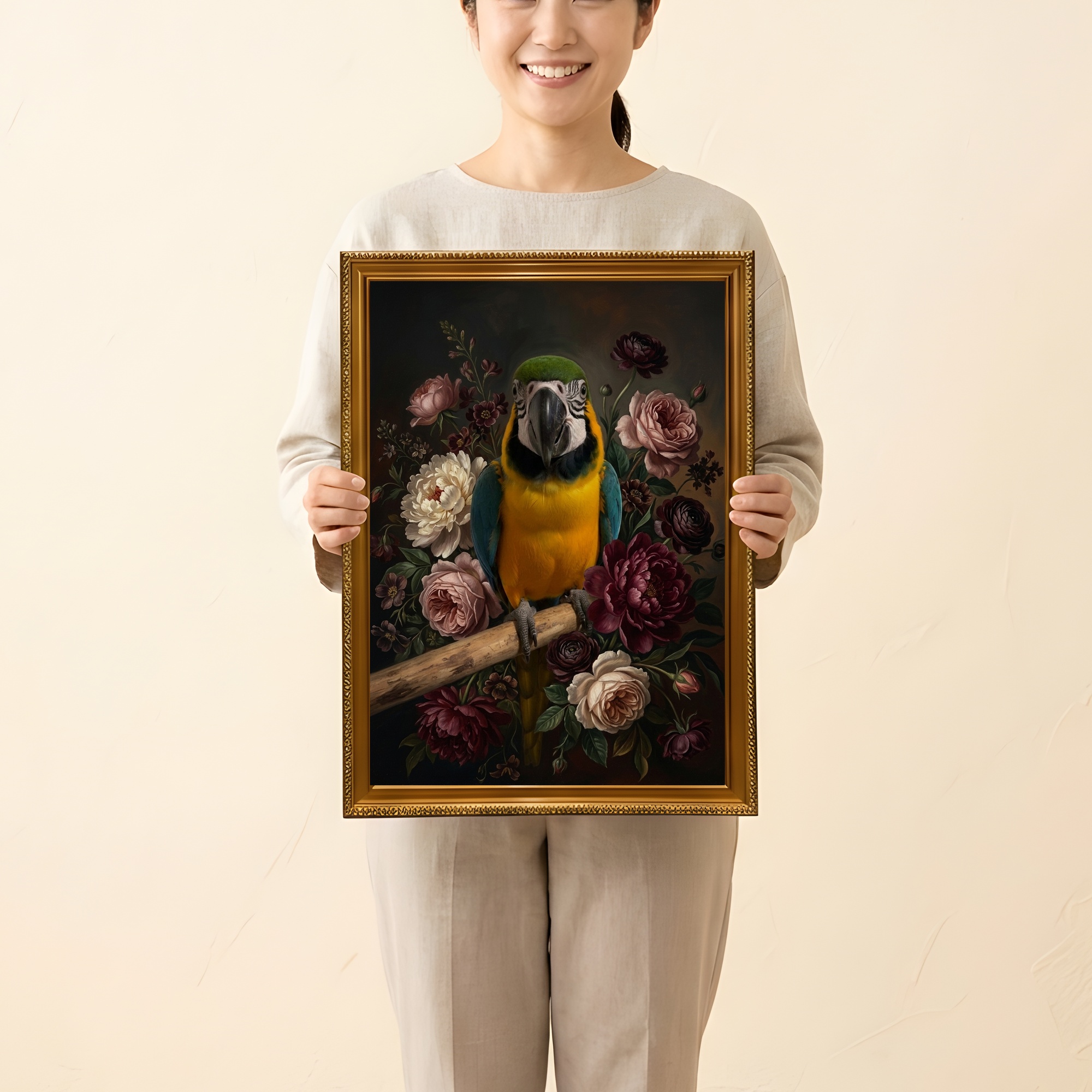 ルリコンゴウインコの額装プリント 2枚目