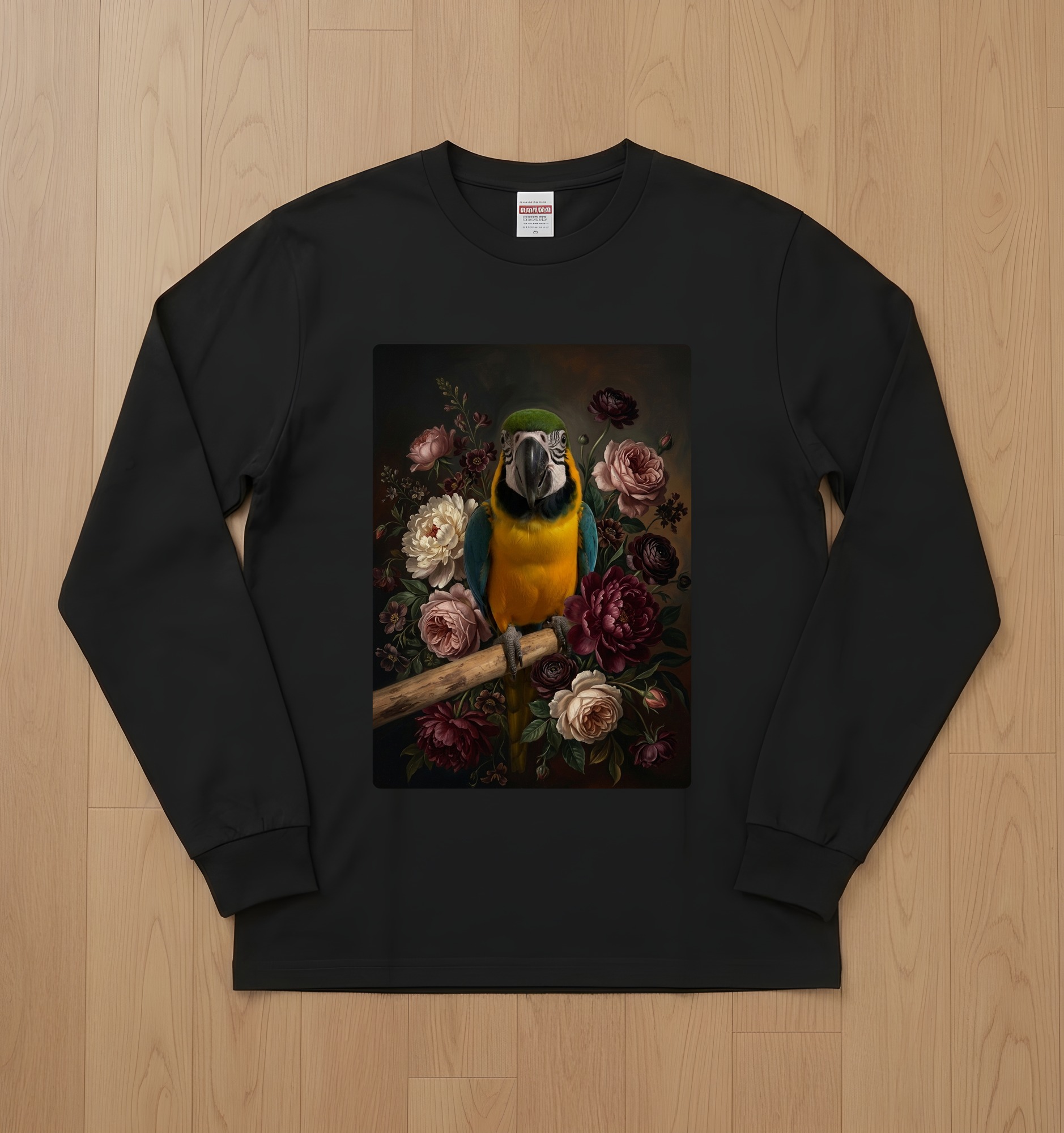 ルリコンゴウインコの長袖Tシャツ 1枚目
