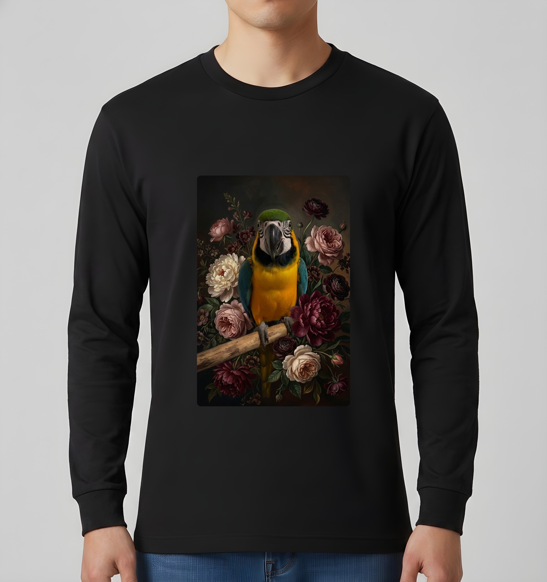 ルリコンゴウインコの長袖Tシャツ 3枚目