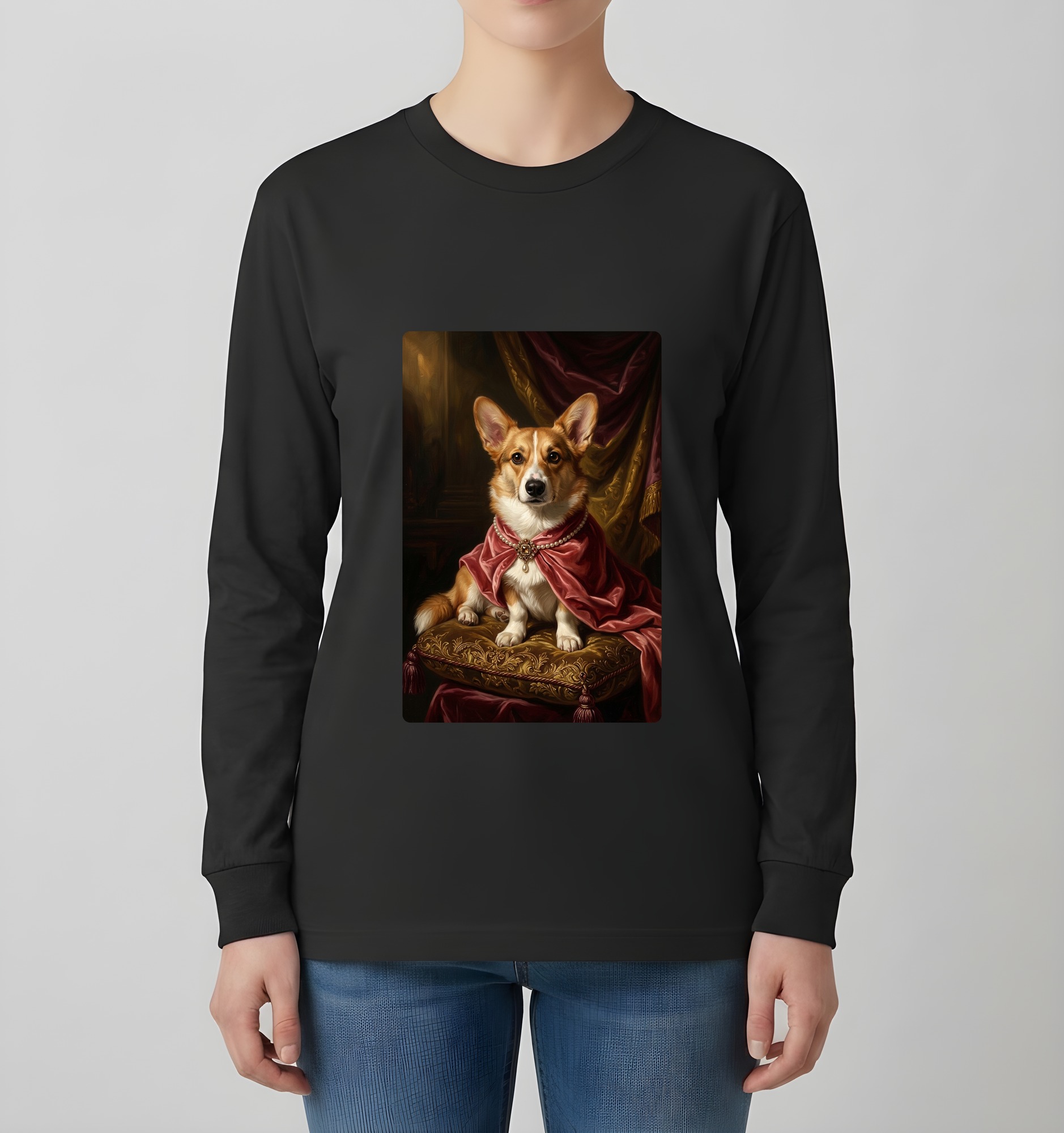 コーギーの長袖Tシャツ 4枚目