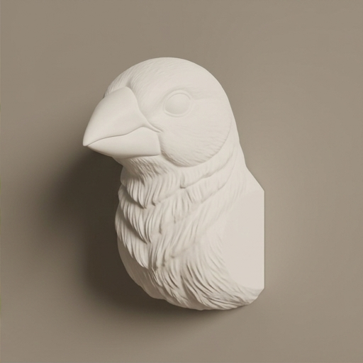 文鳥・ブンチョウのルネサンス肖像画壁掛けレリーフ（2枚目）