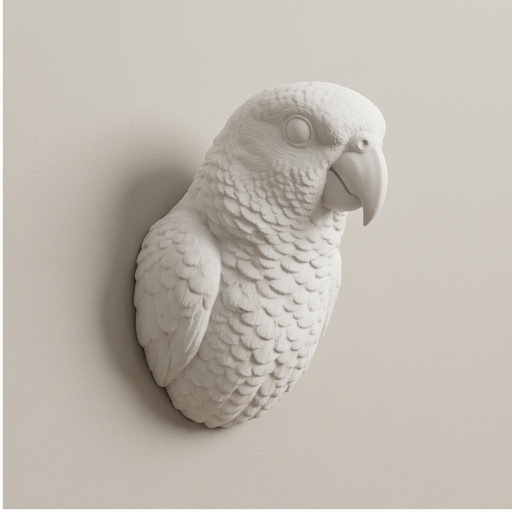 アオボウシインコのルネサンス肖像画壁掛けレリーフ（2枚目）