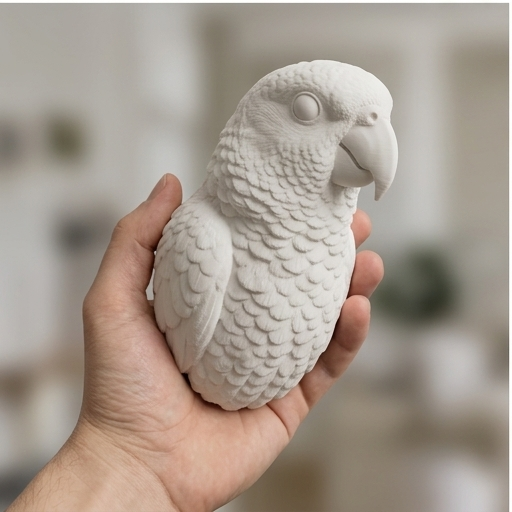 アオボウシインコのルネサンス肖像画壁掛けレリーフ（4枚目）