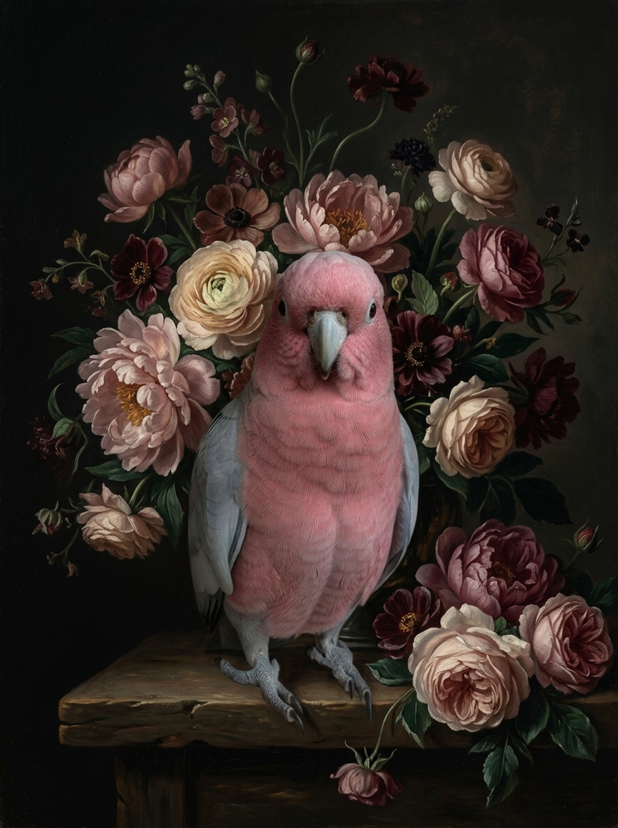 モモイロインコの額装プリント 4枚目